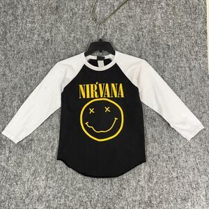 Nirvana Shirt Mens XS Nevermind Punk Rock Cobain Wall of Fame Vintage Y2K